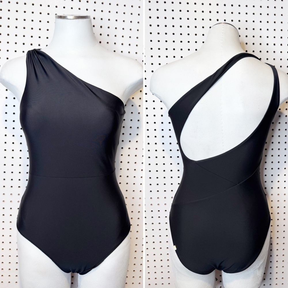 Summersalt | The Sidestroke One Piece Swimsuit‎ Black One Shoulder Size 4